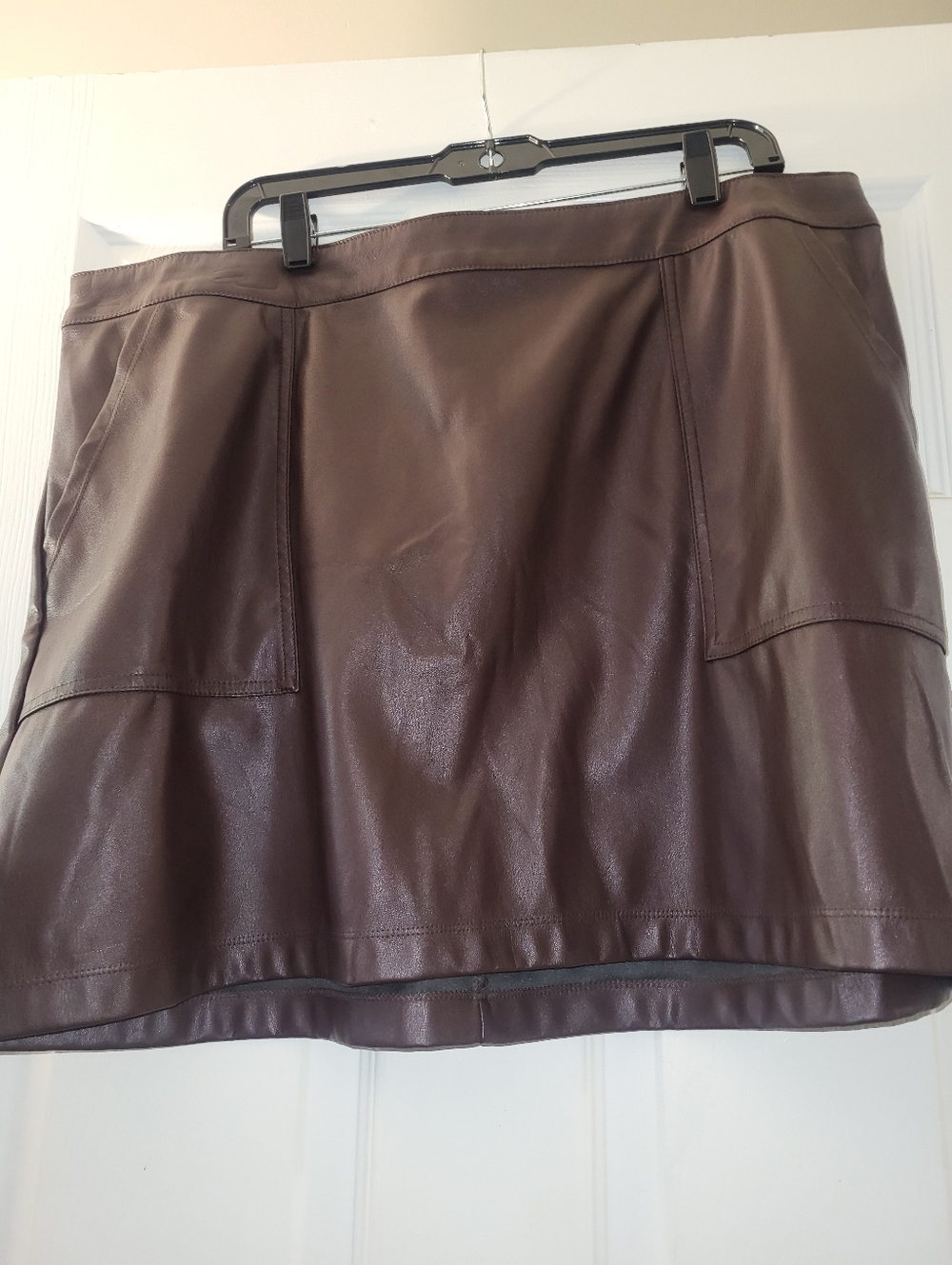 a new day Brown Faux Leather Mini Skirt